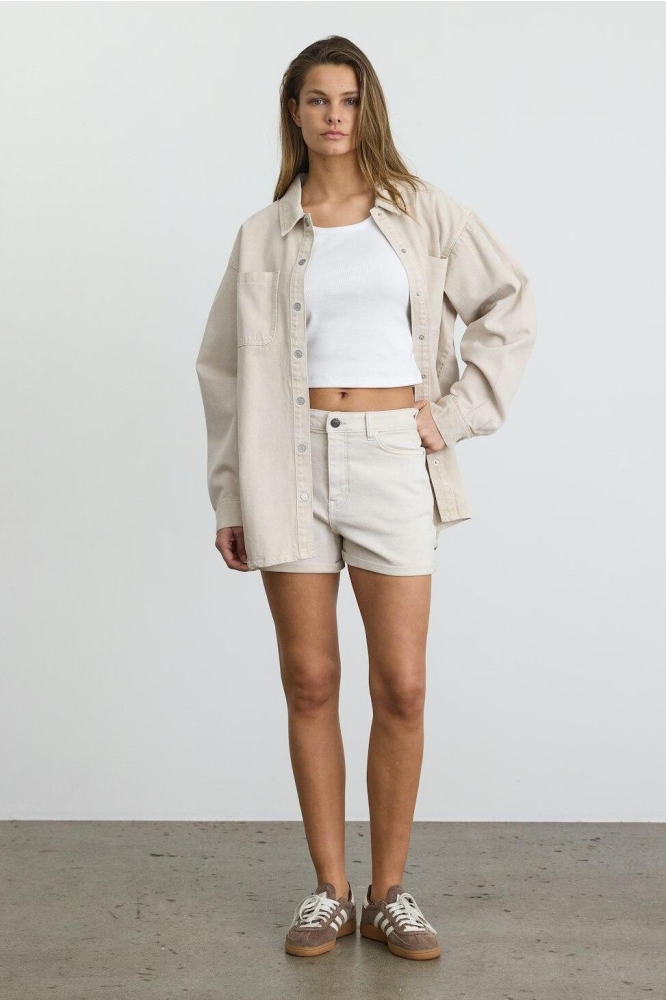 NMMONI HW DNM SHORTS COLOR S 27029546 BIRCH